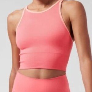 Athleta Aurora Seamless Crop Tank in Sunset Glow